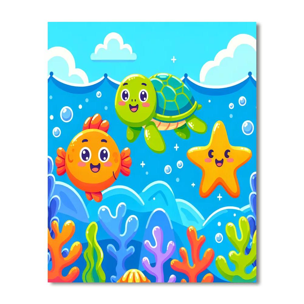 Silly Ocean Creatures Paint By Color