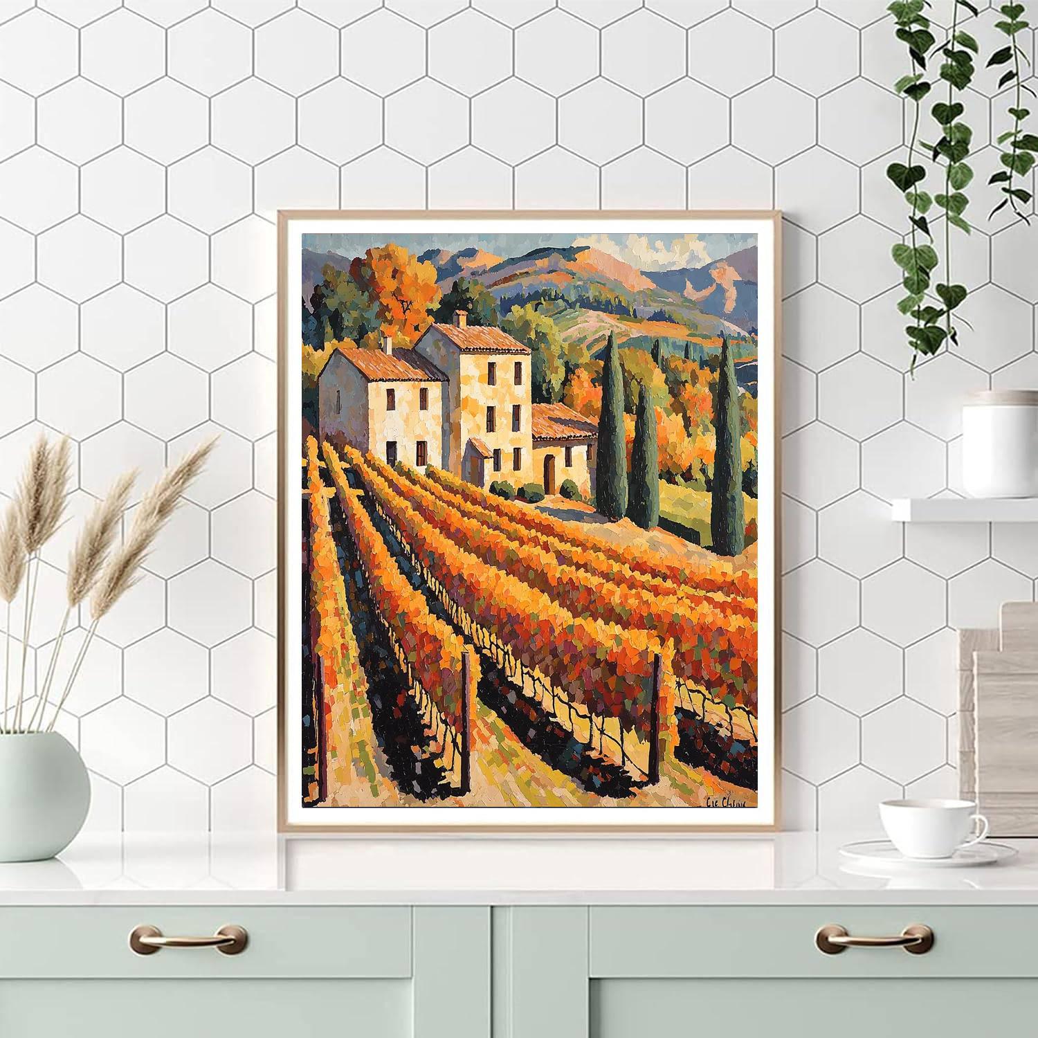 Paul Cézanne Inspired Serenade Of Autumn Vines  Painting By Numbers Kit