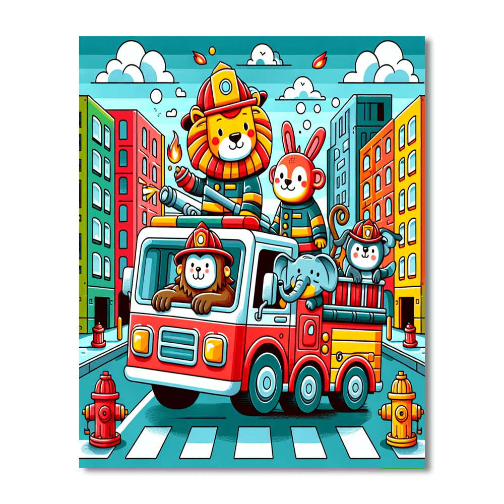 Friendly Fire Truck Crew Number Painting