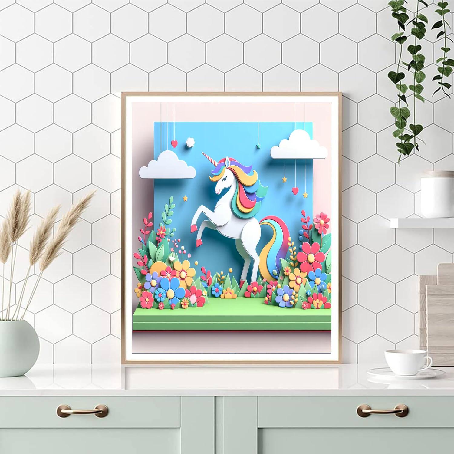 Mystical Unicorn Dreamland Painting By Numbers Kit