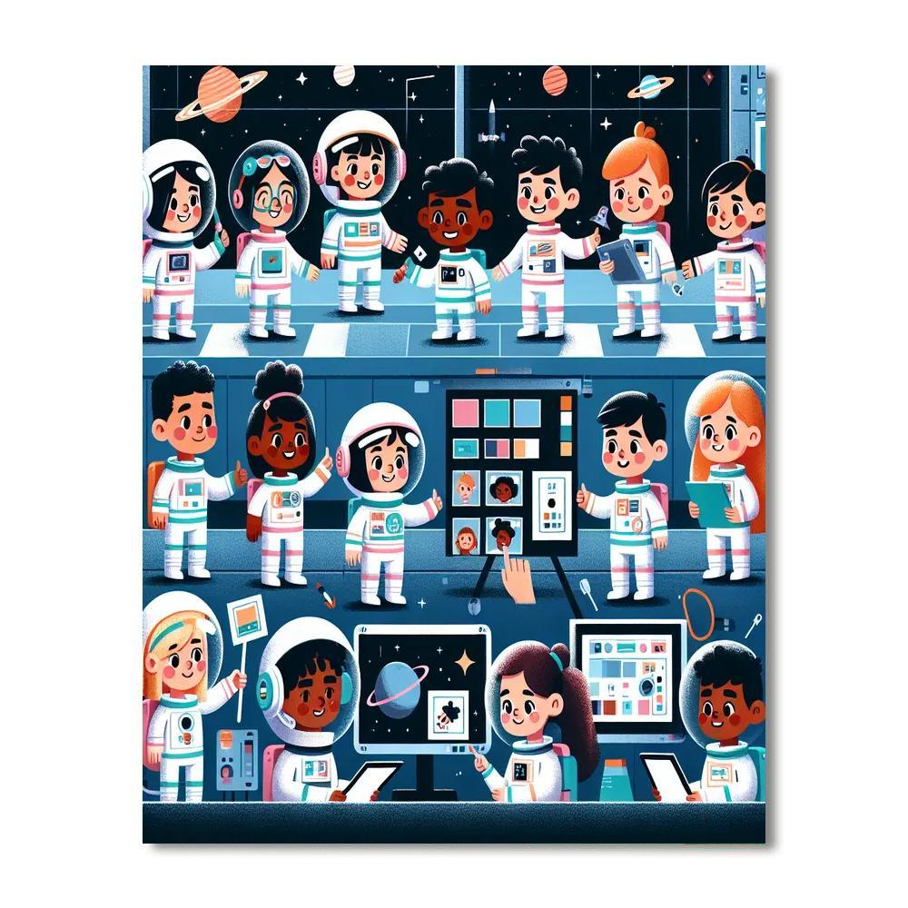 Space Station Rescue Mission Paint By Color