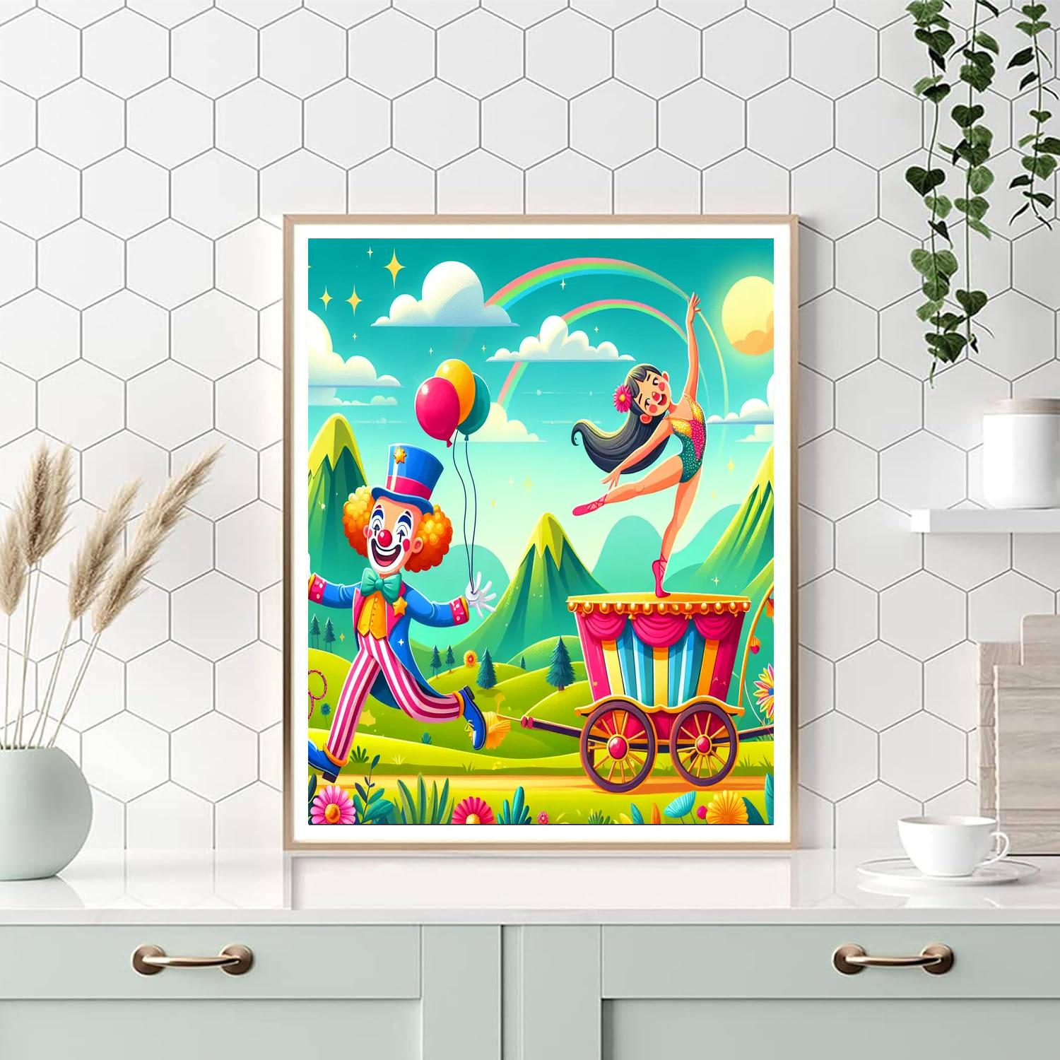 Circus Wagon Adventure Number Painting