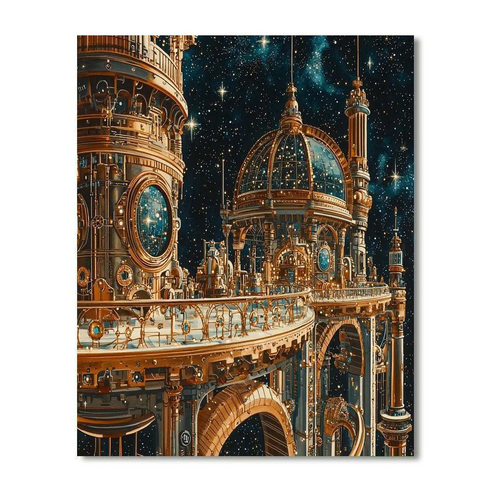 Jules Verne Inspired Verne's Celestial Exploration  DIY Paint By Numbers
