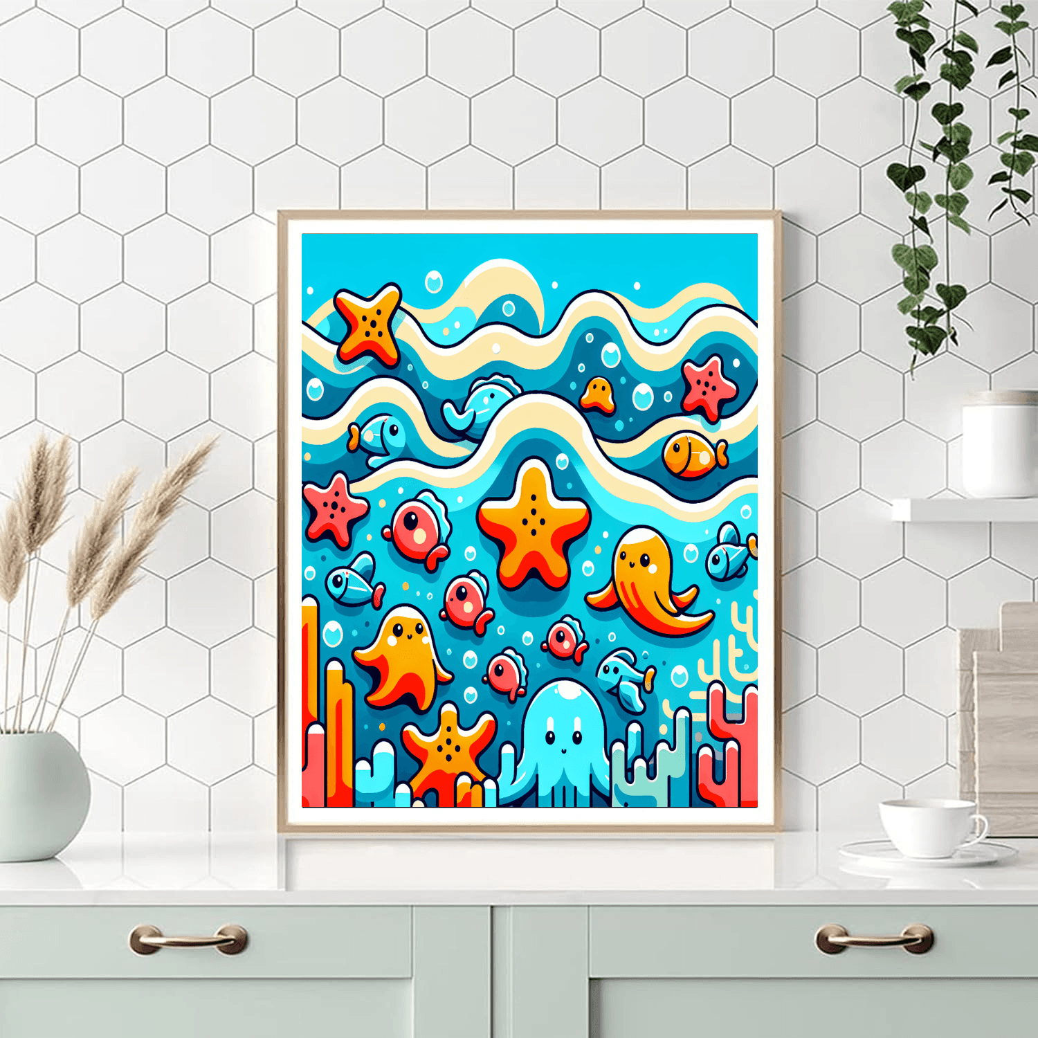 Starfish Splash Spectacle Number Painting