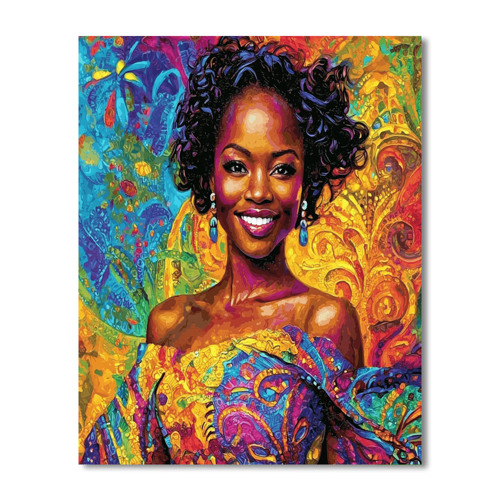 Lupita Nyong'o: The Radiant Spirit Of Diversity Painting By Numbers Kit
