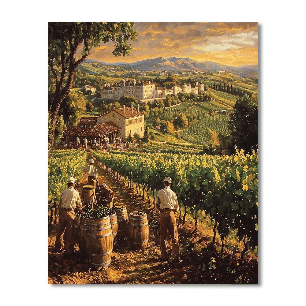 Bordeaux Wine Region - France Numbered Painting Kits