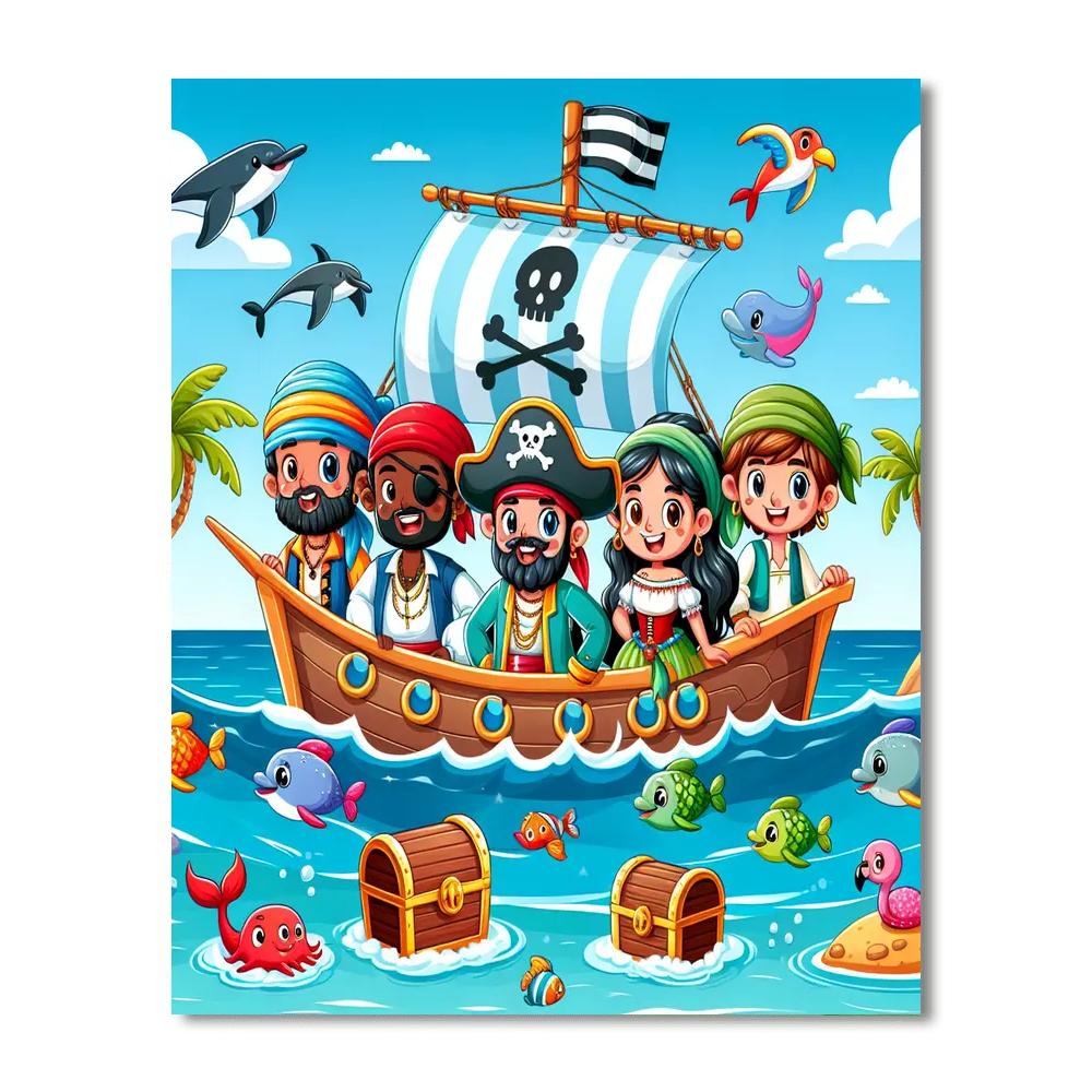 Pirate Adventures On The High Seas DIY Paint By Numbers