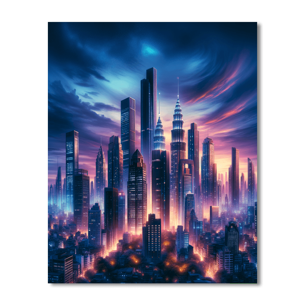 Glimmering City Lights Paint By Number