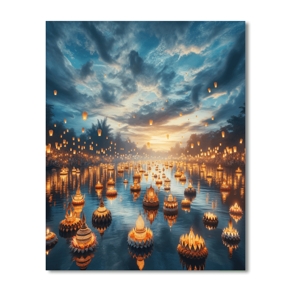 Loy Krathong - Chiang Mai Paint By Color