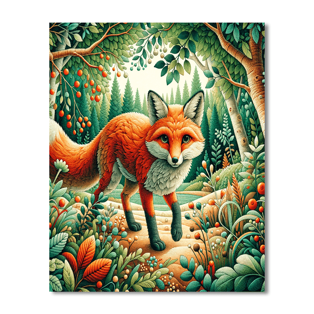Fox's Woodland Hideaway Paint By Number