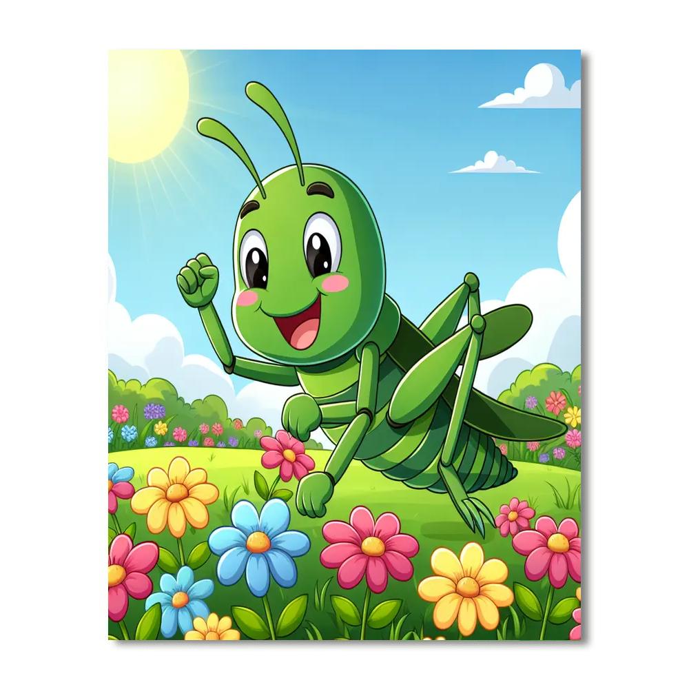 Groovy Grasshopper DIY Paint By Numbers