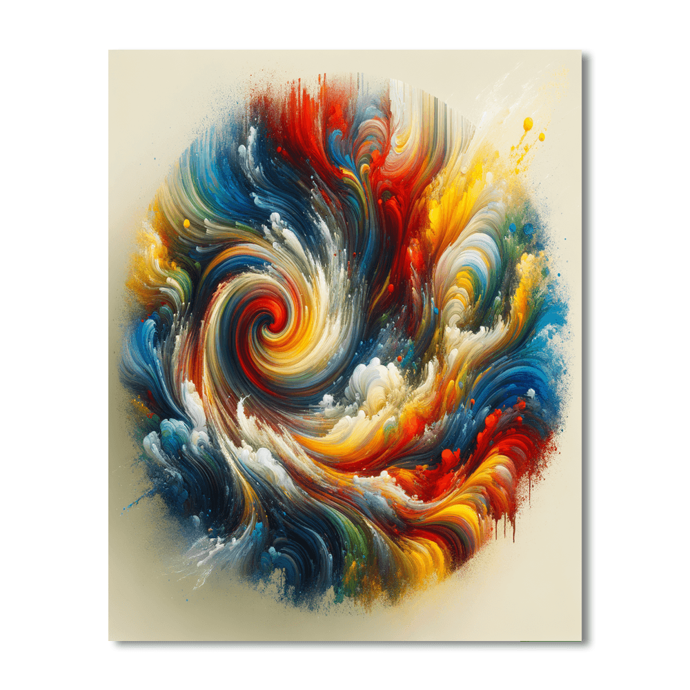 Radiant Color Burst Painting By Numbers Kit