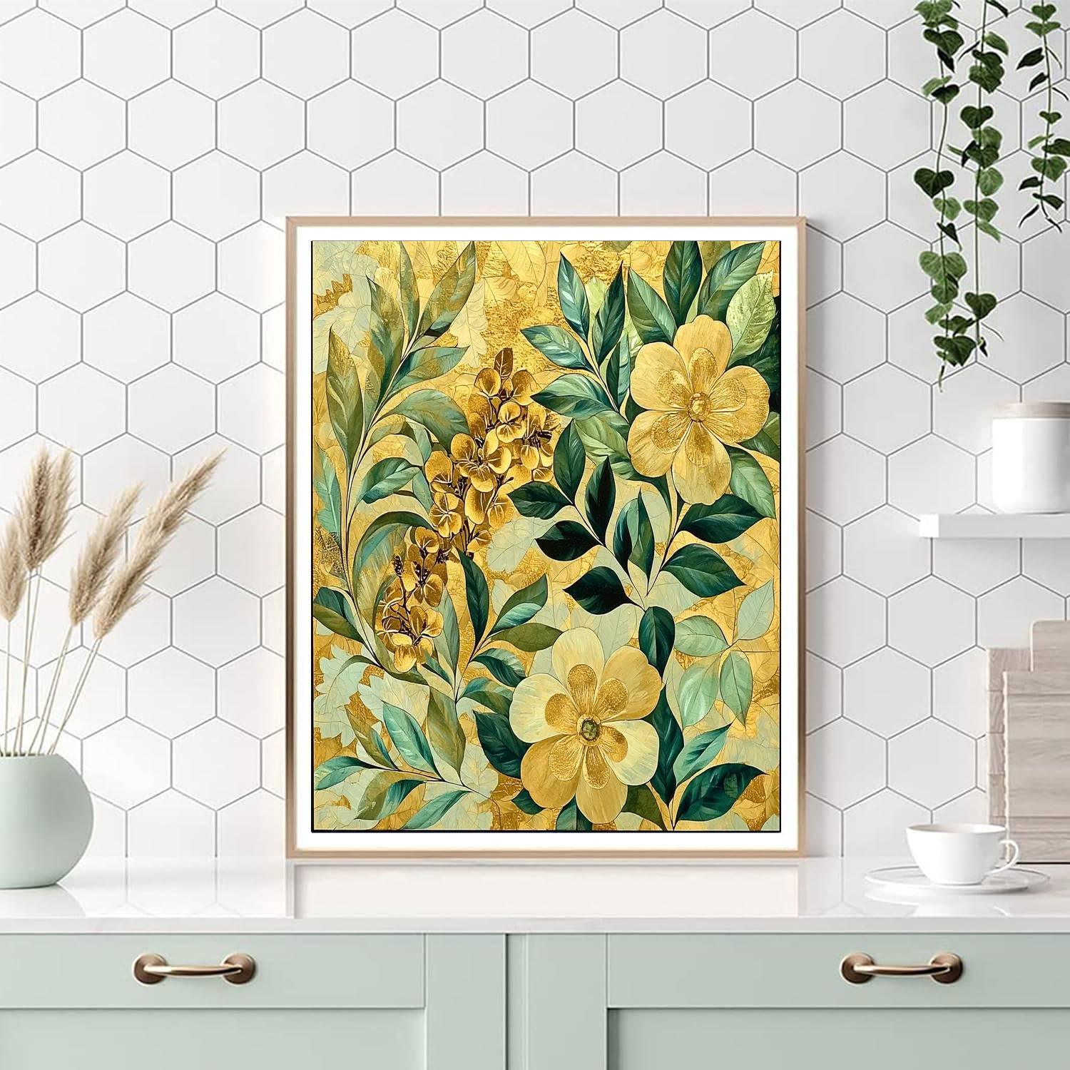 Gustav Klimt Inspired Botanical Patterns  DIY Paint By Numbers