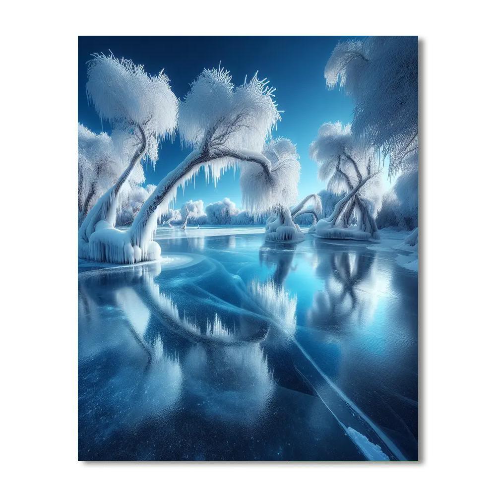 Frosty Morning Reflections Paint By Numbers Kits