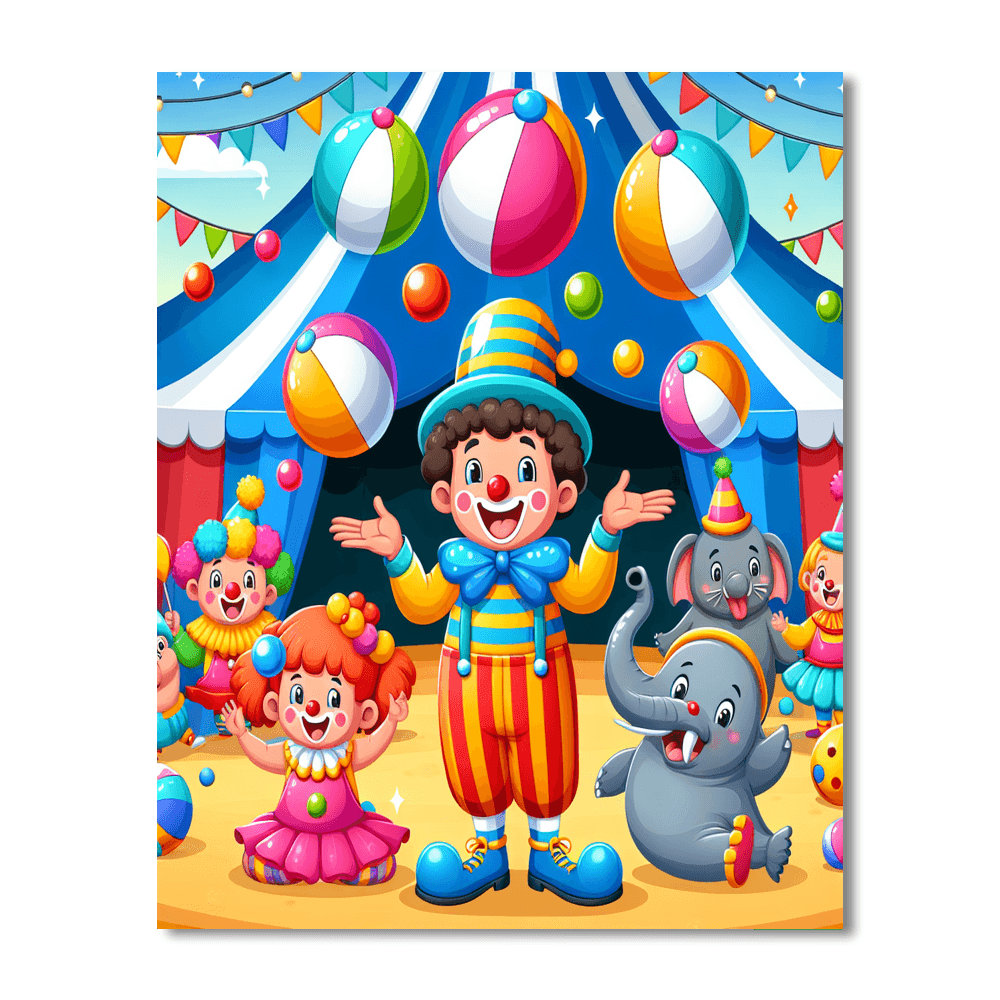 Cheery Circus Extravaganza Number Painting