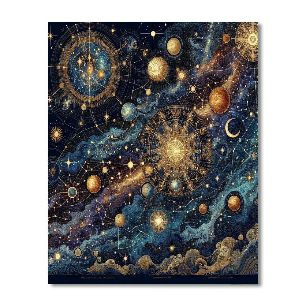 Celestial Map Of Wonders Paint By Numbers Art