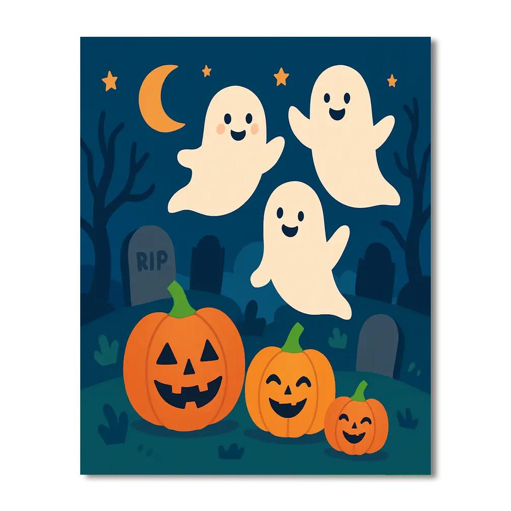 Spooky Halloween Hunt Painting By Numbers Kit