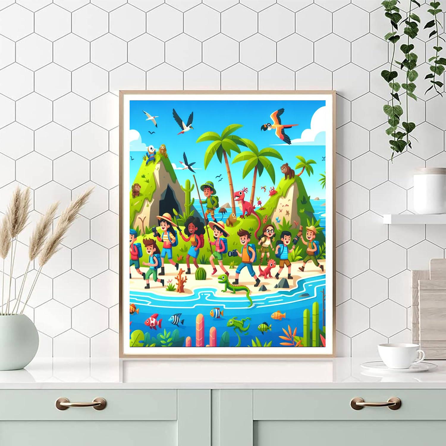 Island Adventure Escape Painting Number Kit