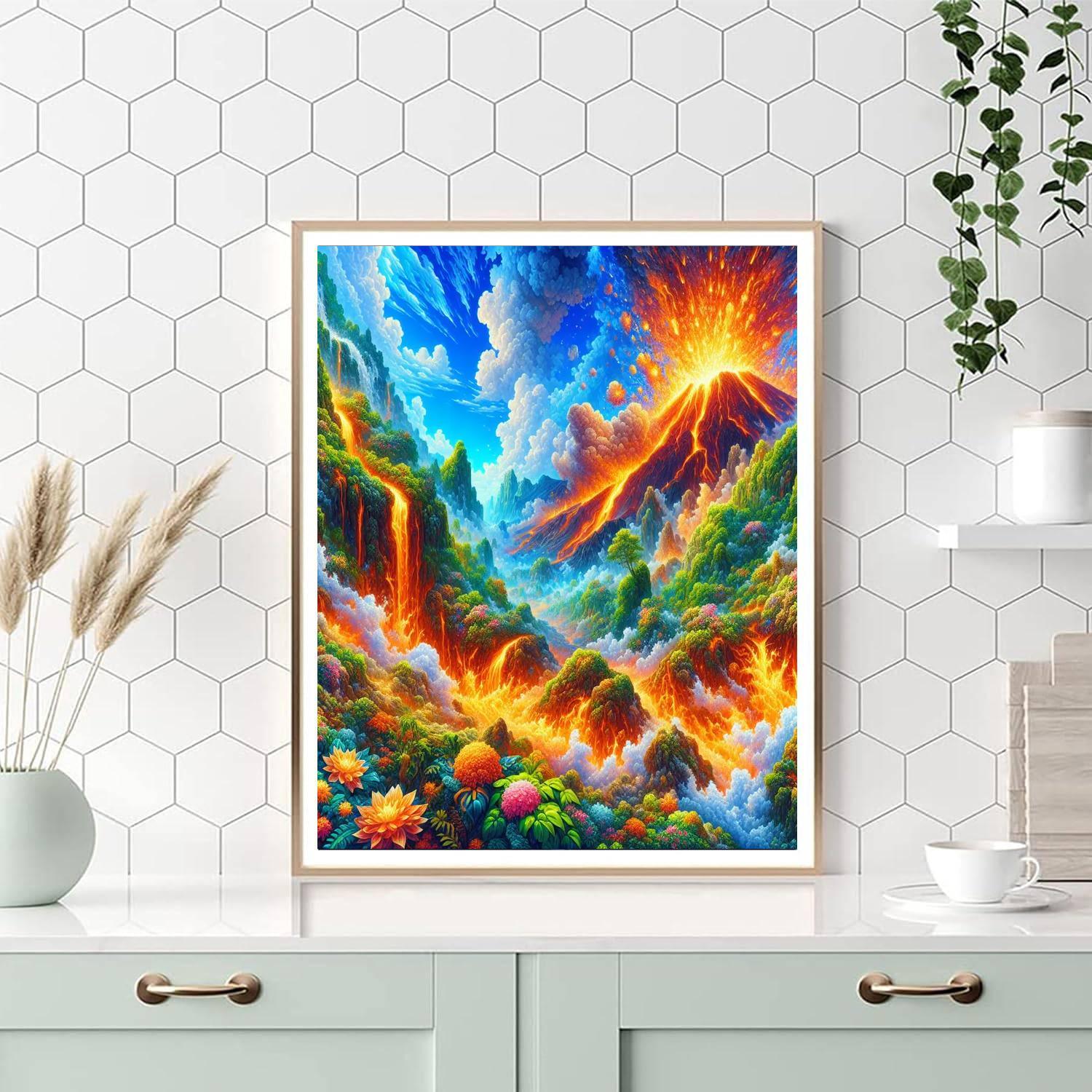 Bubbling Lava Adventure Paint By Numbers