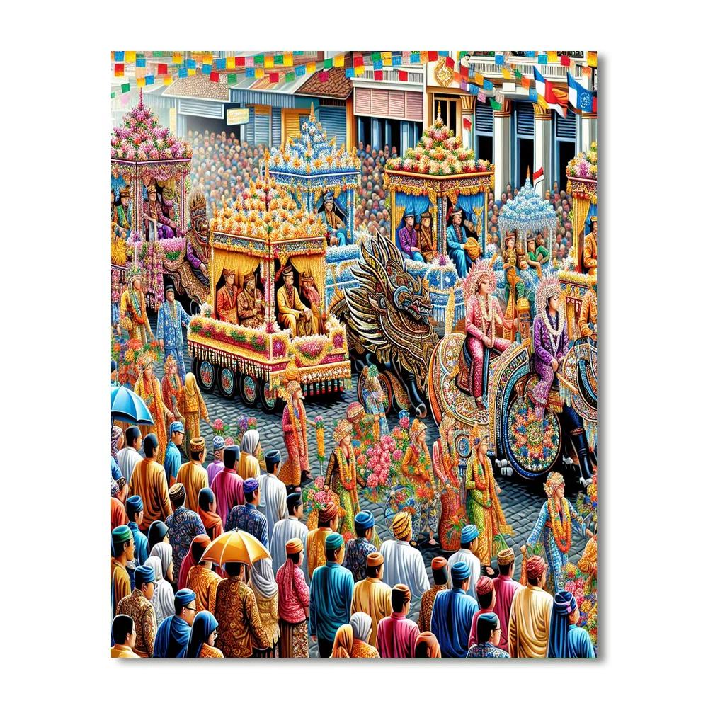 Karnaval Di Jakarta - Indonesia Paint By Numbers Kits