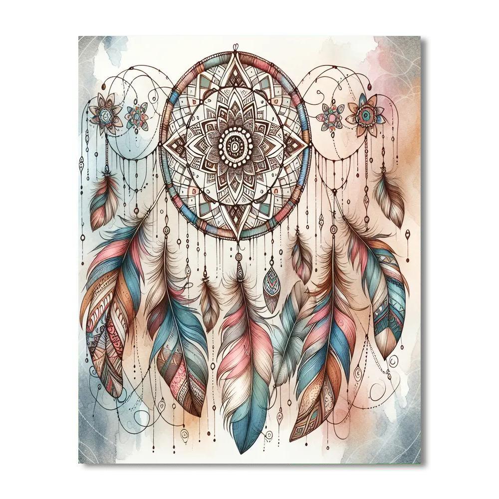 Whimsical Dream Catcher Paint By Numbers
