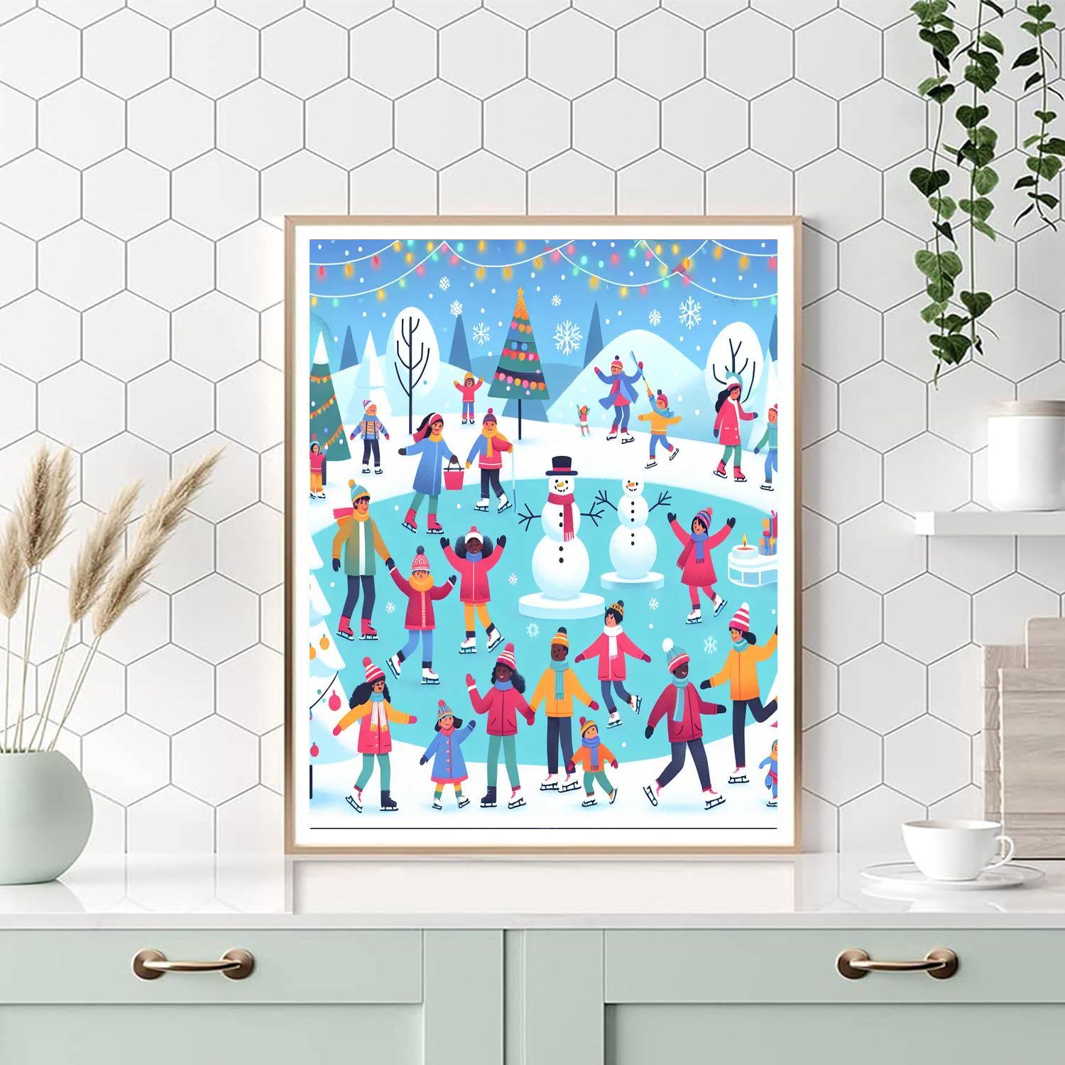 Joyful Winter Fun Number Painting