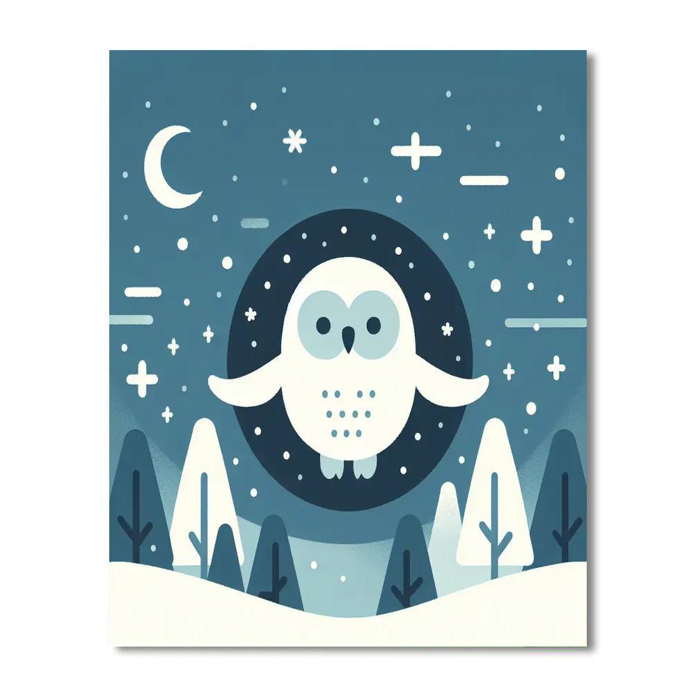 Snowy Owl Soiree Paint By Color
