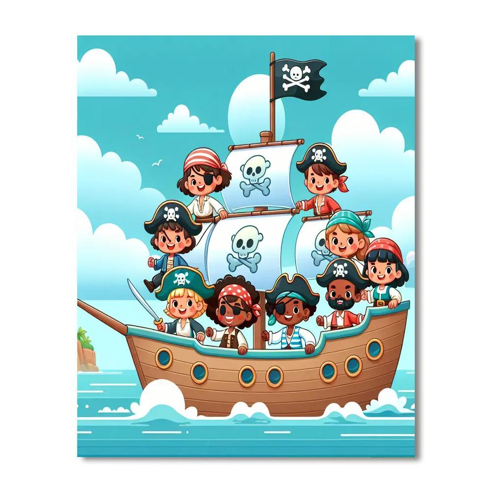 Pirate Adventure At Sea Numbered Painting Kits