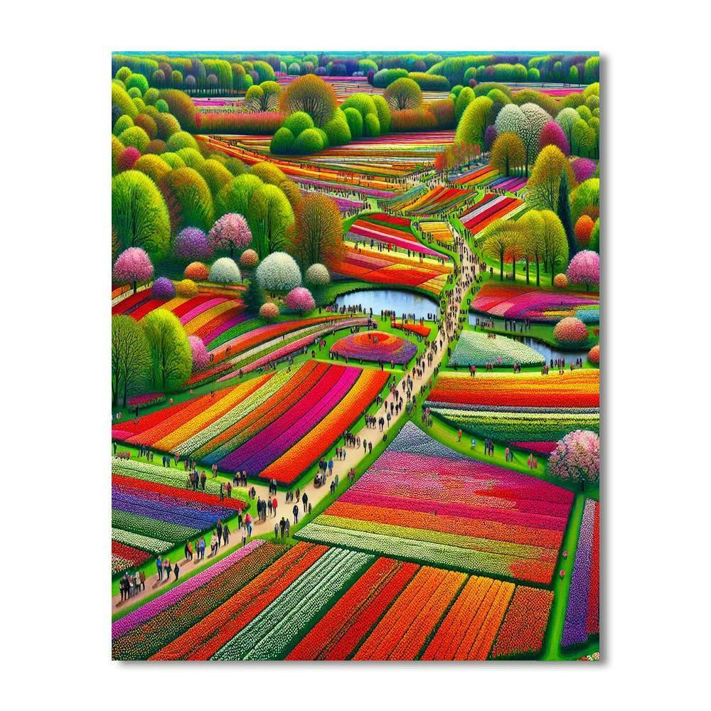 Keukenhof Tulip Festival - Lisse Paint By Numbers Art