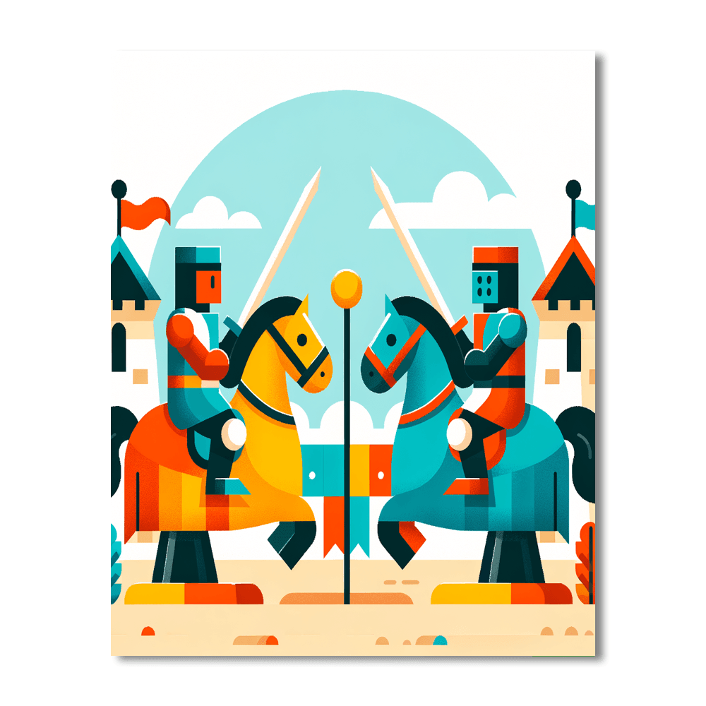 Castle Knights' Tournament Paint By Numbers Kits