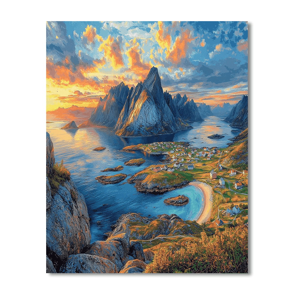 Lofoten Islands - Svolvaer Painting Number Kit