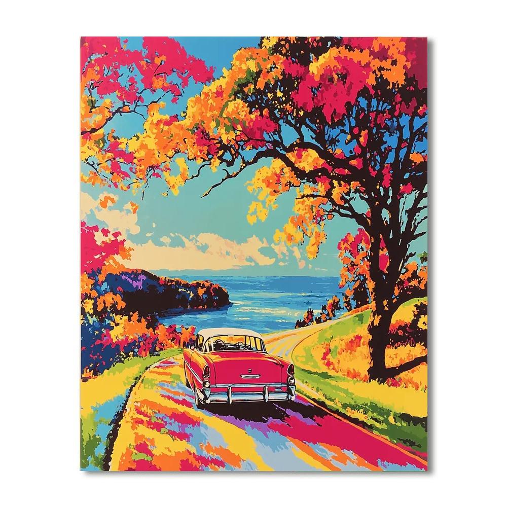 Andy Warhol Inspired Nostalgic Road Trip  Paint By Number
