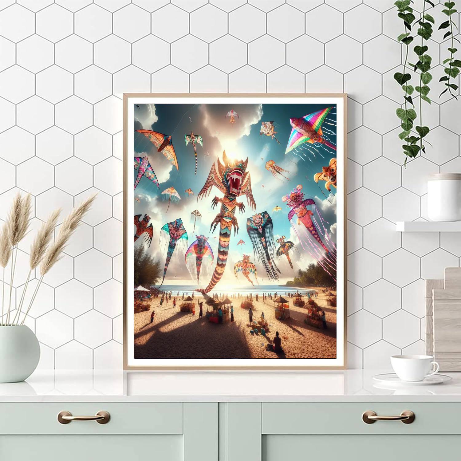 Bali Kite Festival - Indonesia Painting Number Kit