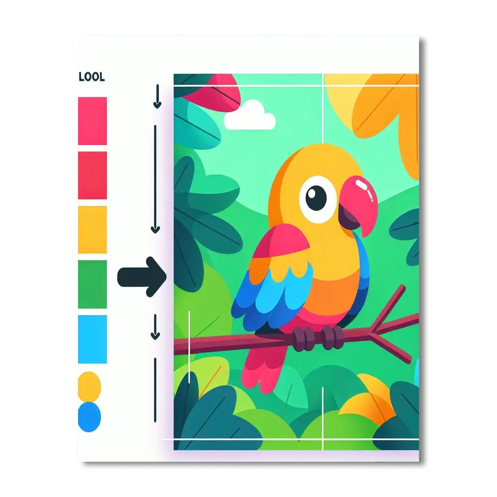 Jolly Parrot Paradise Paint By Number