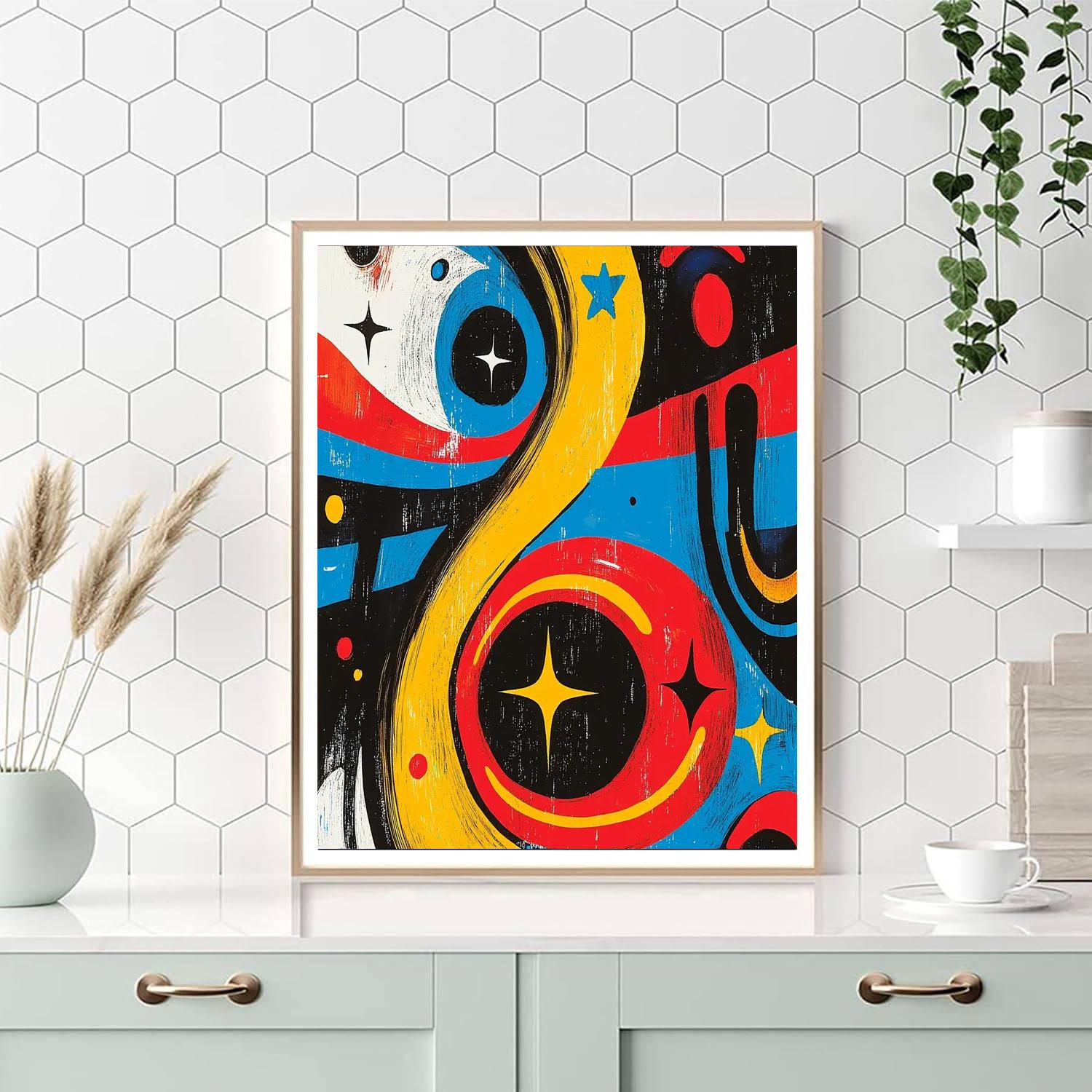 Joan Miró Inspired Whispers Of The Cosmic Dance  Paint By Numbers Art