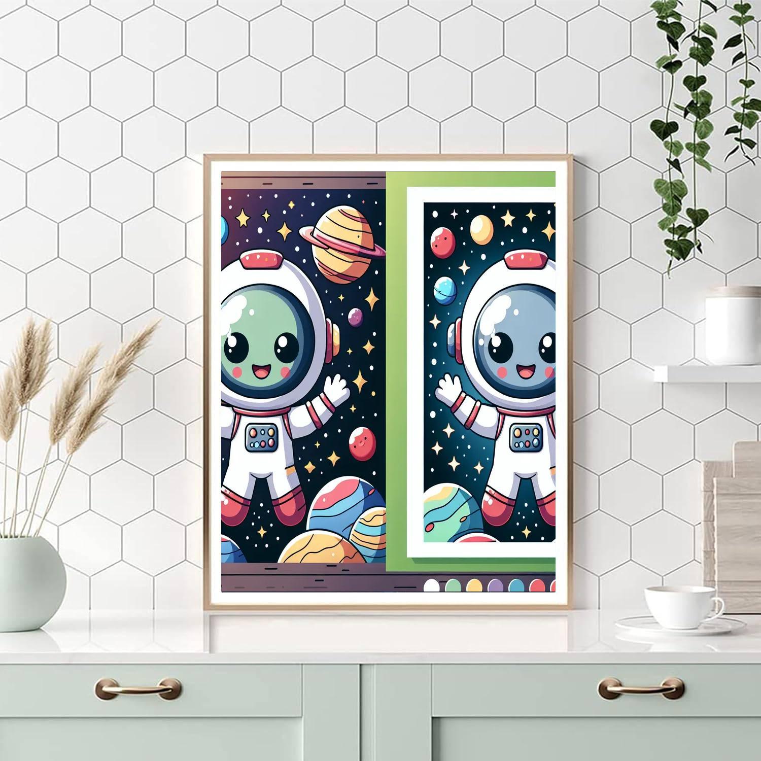 Astronaut Adventure Zone DIY Paint By Numbers
