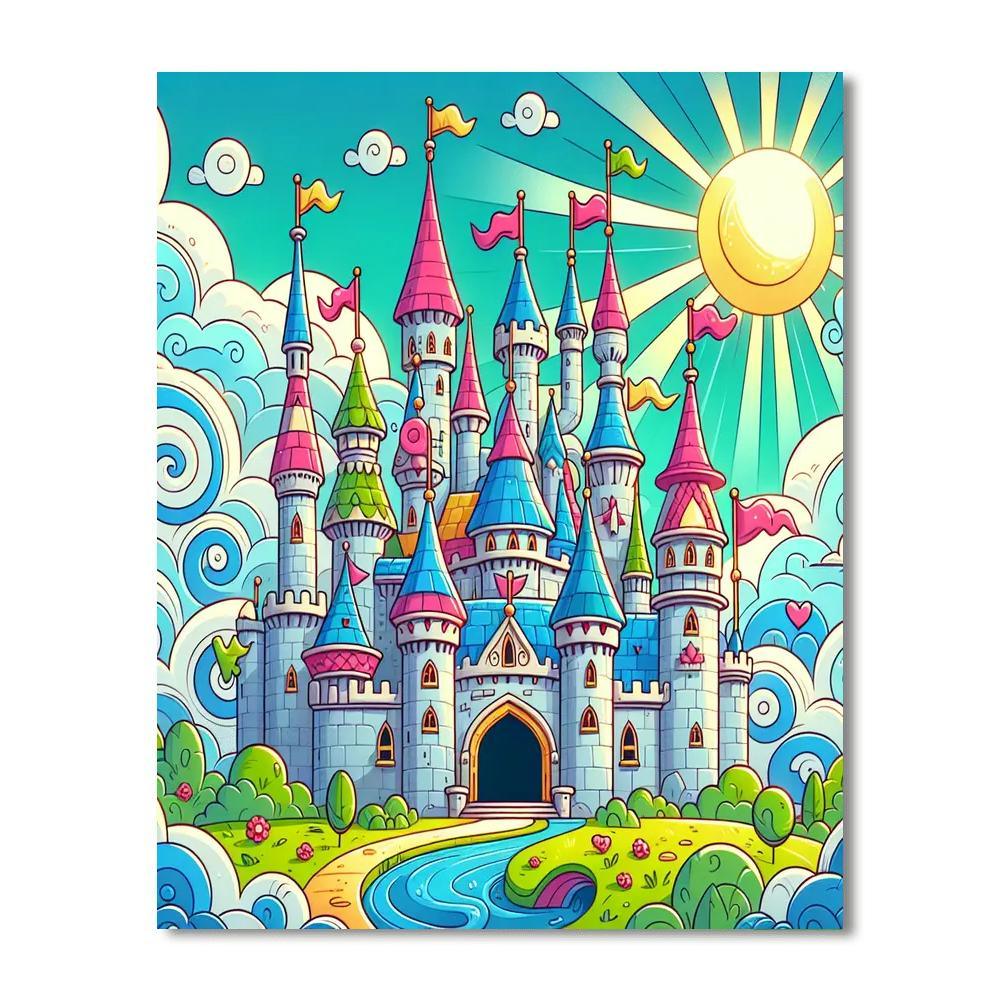Lovely Fairy Tale Castle Painting By Numbers Kit