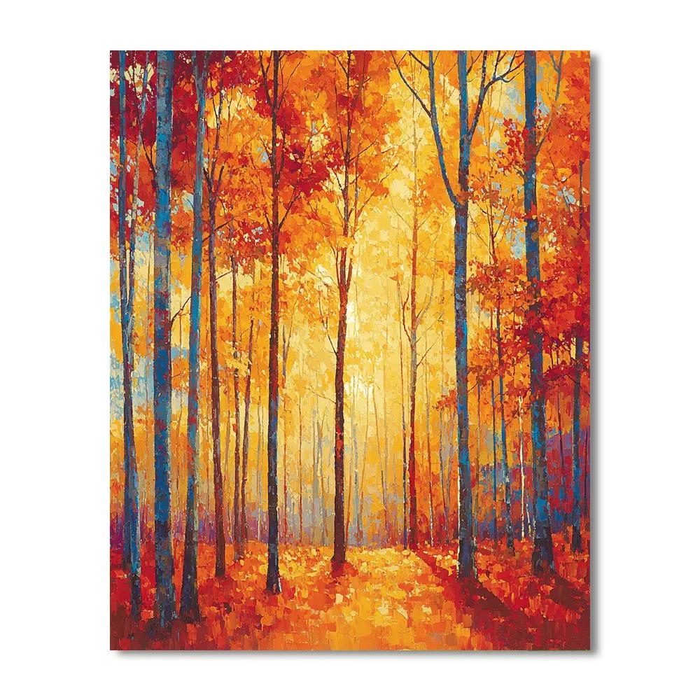 Georges Seurat Inspired Autumn Reverie Dreamscape  Numbered Painting Kits