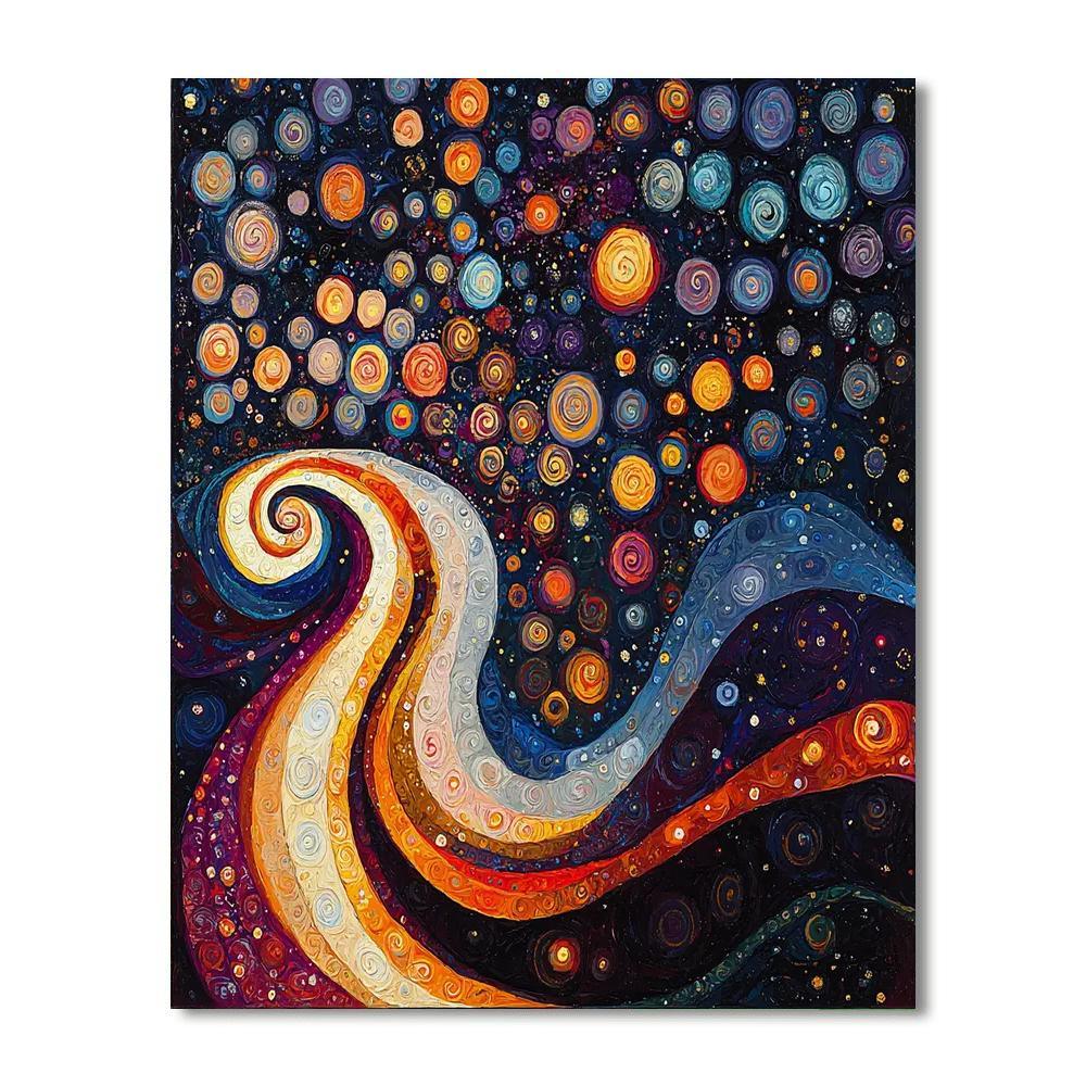 Gustav Klimt Inspired Emotional Whirlwind  Paint By Numbers Art