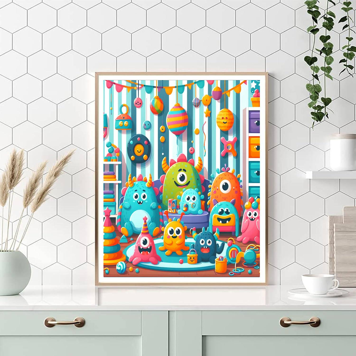 Silly Monsters In My Room Paint By Numbers Kits