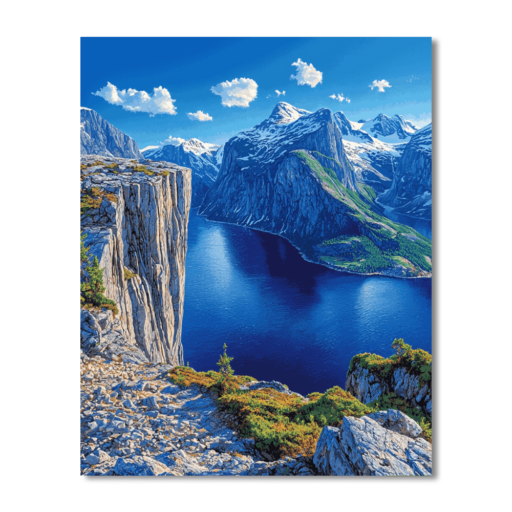 Trolltunga, Norway Painting Number Kit