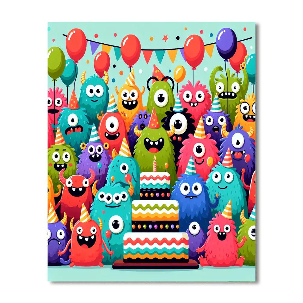 Monster Party Fun Paint By Numbers Kits