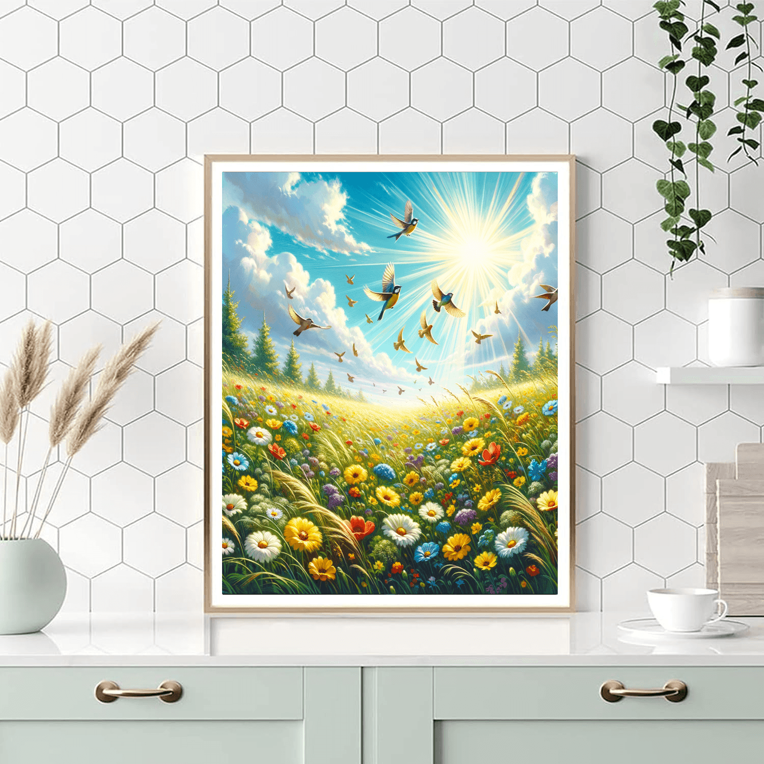 Joyful Spring Meadows Number Painting