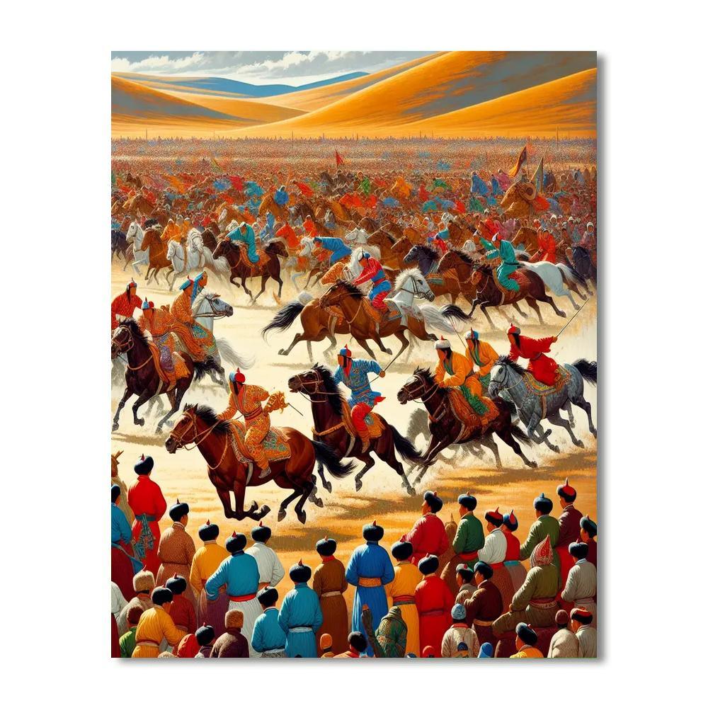 Day Of The Horse - Mongolia Painting By Numbers Kit