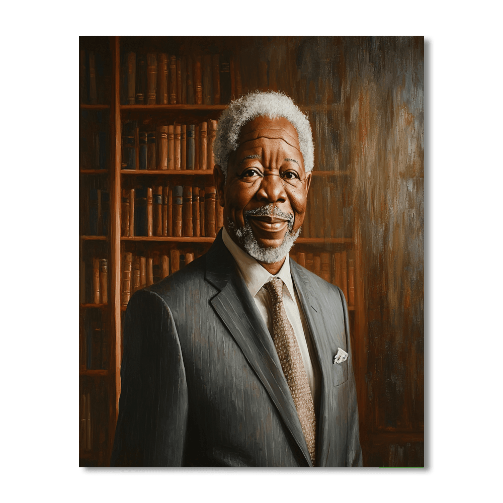 Morgan Freeman: Narrator Of Wisdom And Grace Painting By Numbers Kit
