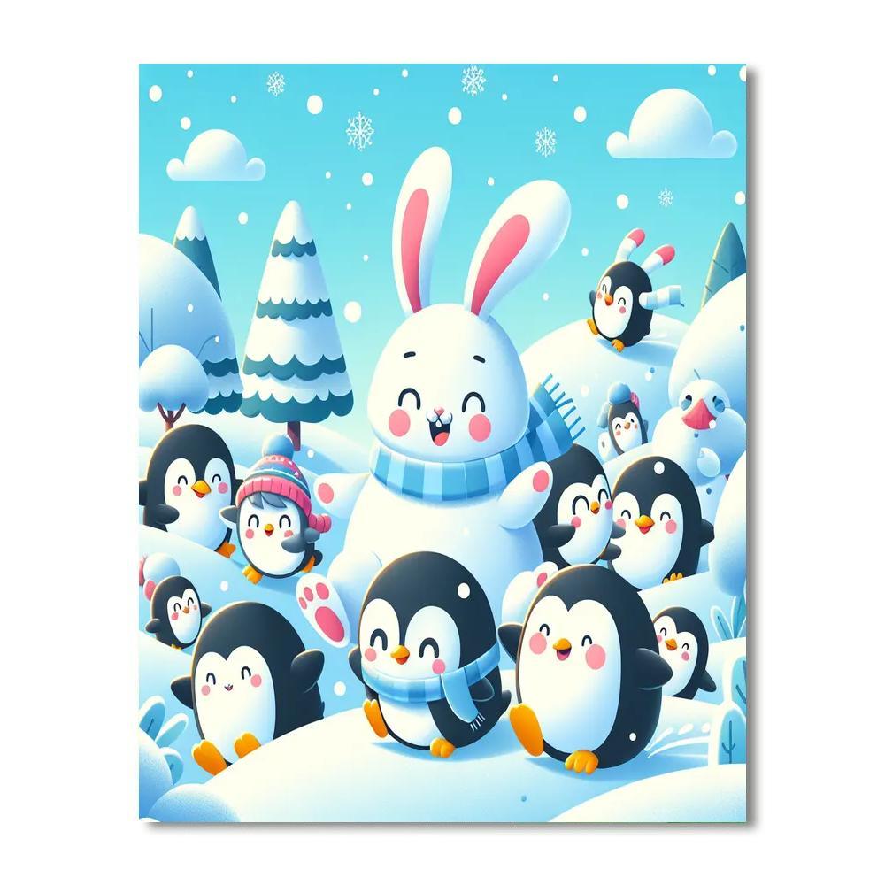 Wacky Winter Wonderland Painting Number Kit