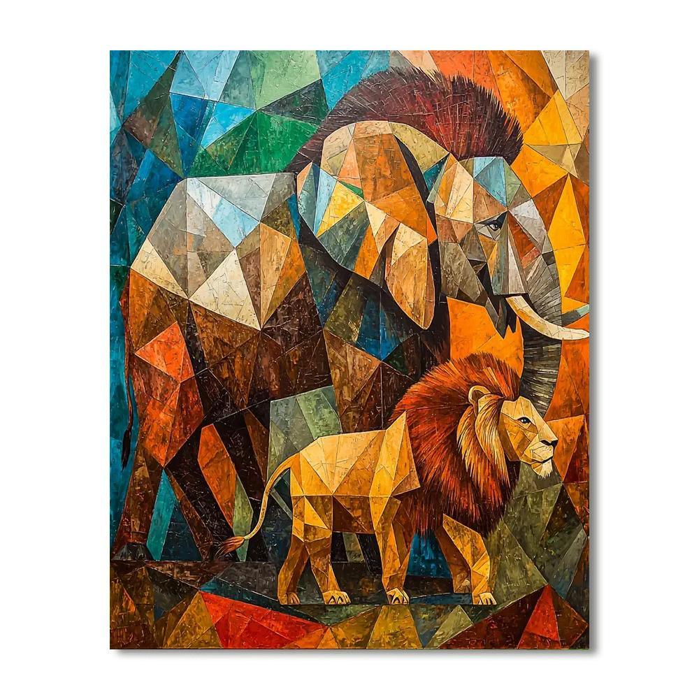 Pablo Picasso Inspired Cubist Safari Adventure  DIY Paint By Numbers