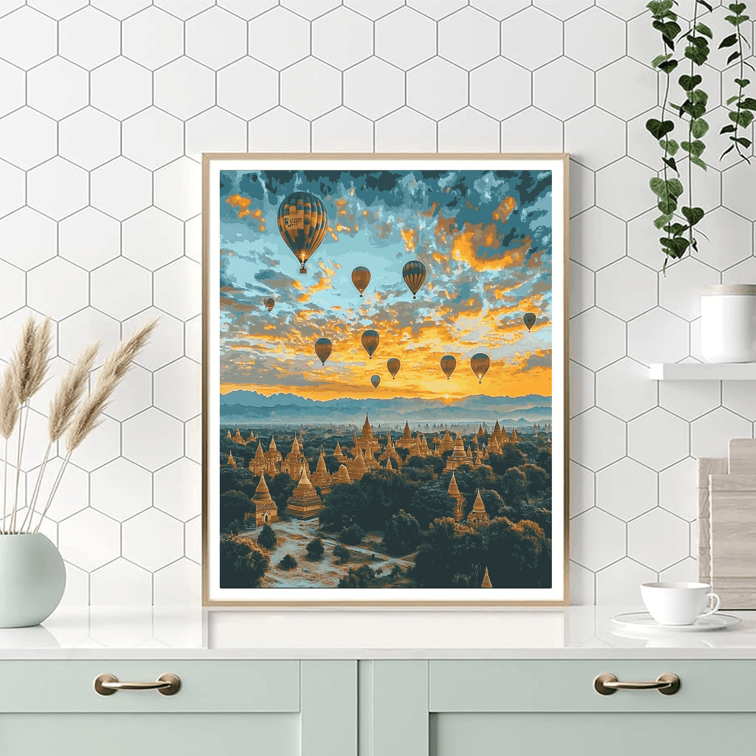 Bagan's Balloon Rides - Myanmar Numbered Painting Kits