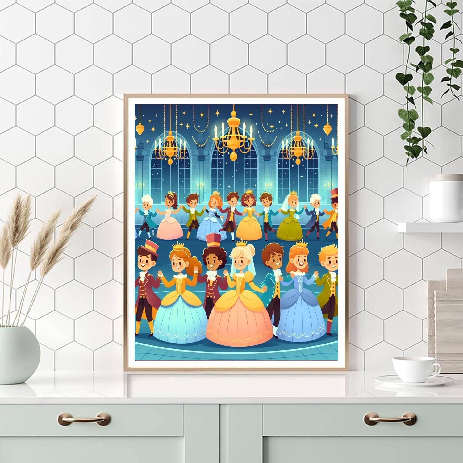 Moonlight Castle Ball Paint By Numbers Art