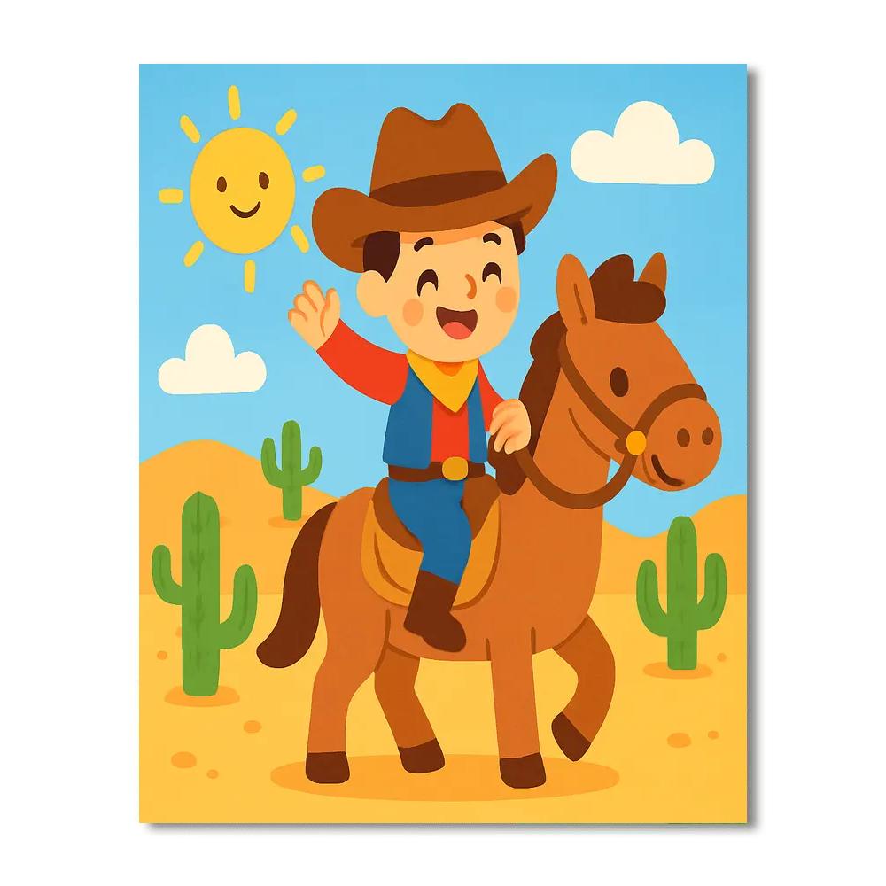 Cheerful Wild West Paint By Numbers Art